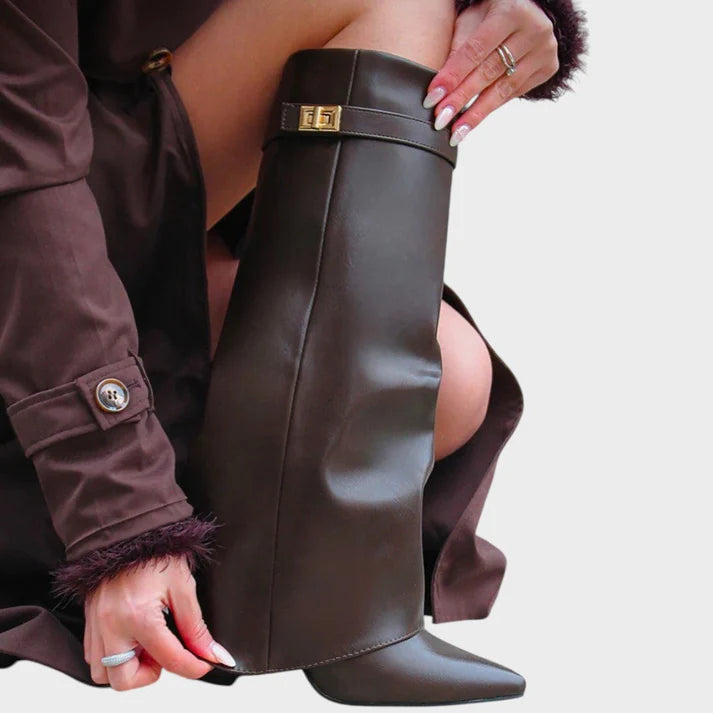 Velaria | Botas de Caña Alta de Efecto Piel