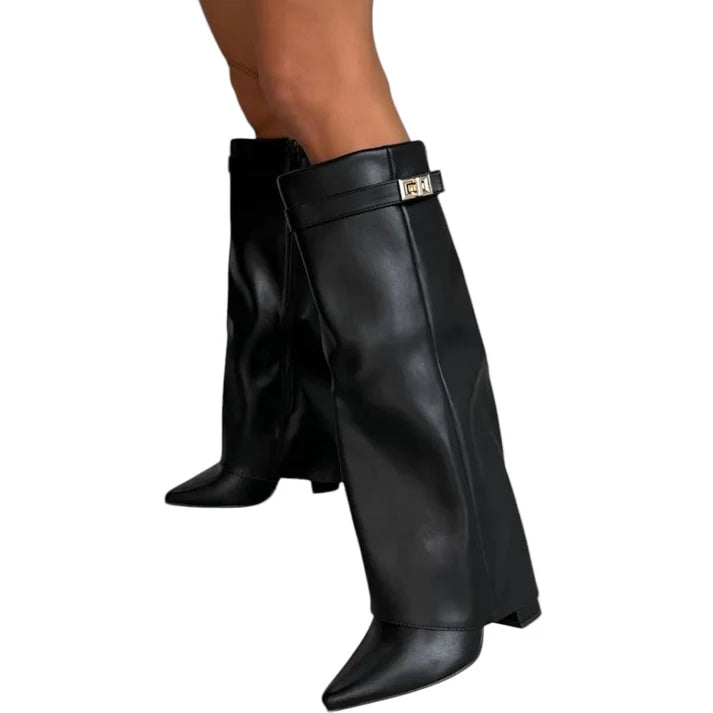 Velaria | Botas de Caña Alta de Efecto Piel